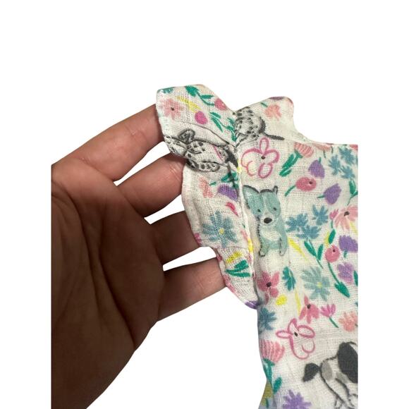 Angel Dear Dog and Floral Sunsuit. Baby 0-3 Months 100% Cotton NWT - Picture 3 of 6
